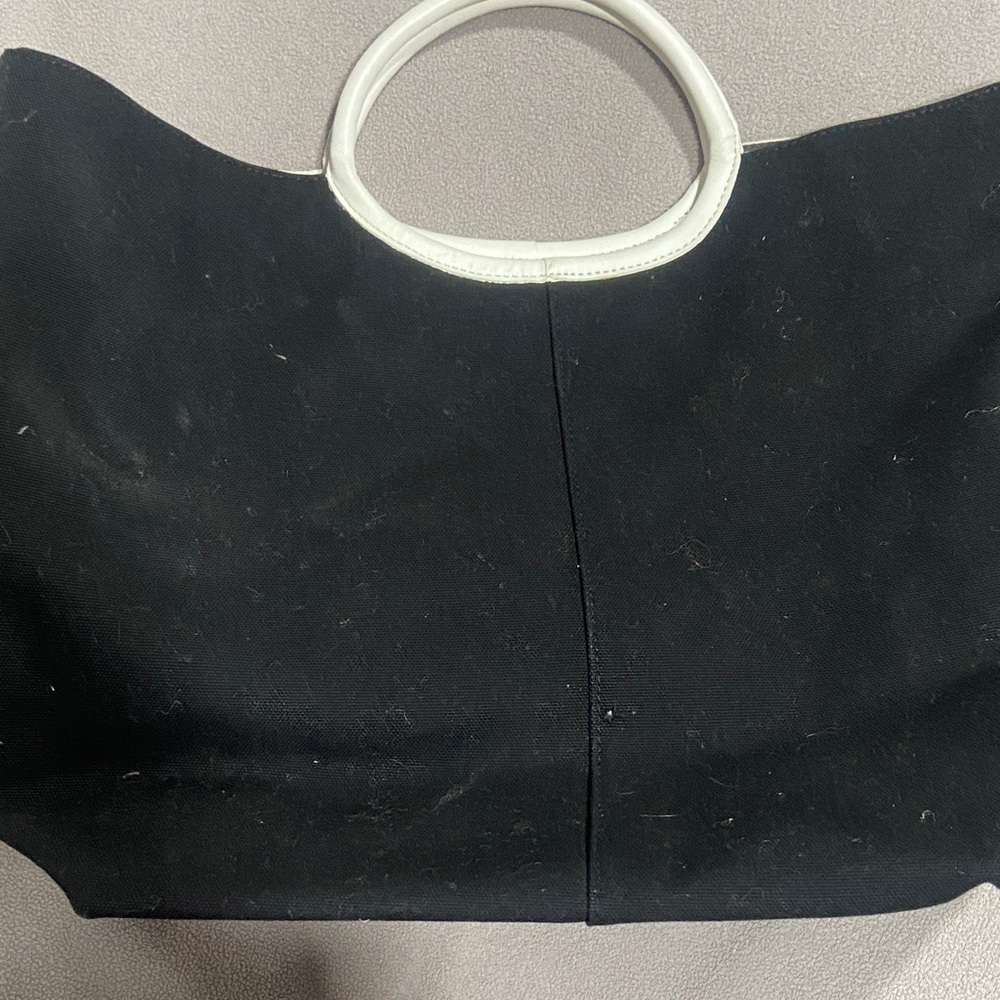 LOFT Black Tote with White Accents